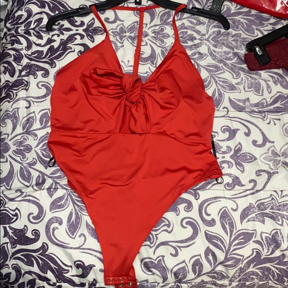 Red bodysuit